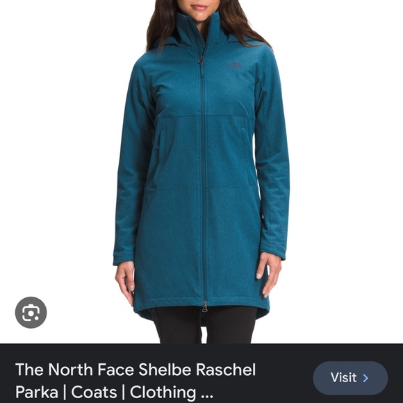 The north face Shelbe parka xs fur lined teal - Picture 4 of 7